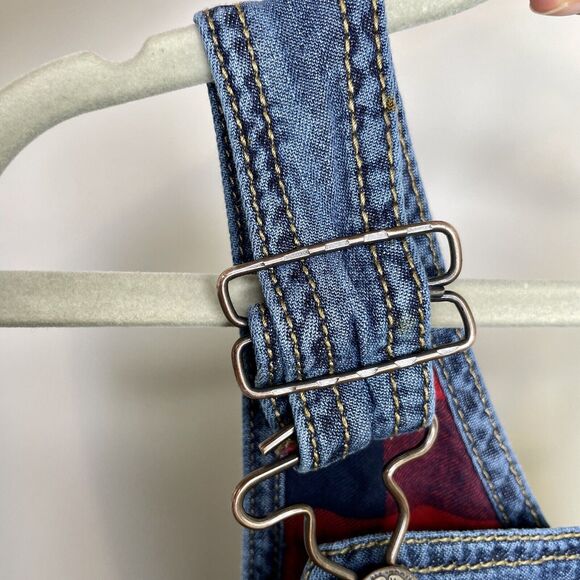 OshKosh B'gosh Plaid Overalls Kids 2T Dark Wash Flannel Lined Toddler Photos - Picture 6 of 14